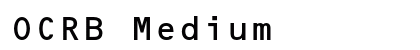 OCRB Medium preview