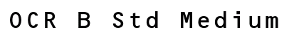 OCR B Std Medium preview