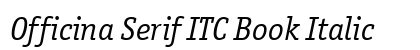 Officina Serif ITC Book Italic Preview