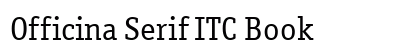 Officina Serif ITC Book Preview