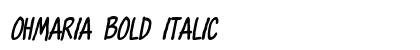OhMaria Bold Italic preview
