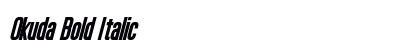 Okuda Bold Italic preview