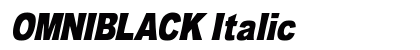 OMNIBLACK Italic preview