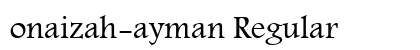 onaizah-ayman Regular preview