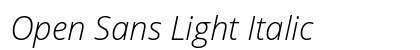 Open Sans Light Italic preview