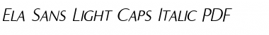 Download Ela Sans Light Caps Font