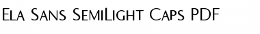 Ela Sans SemiLight Caps Font