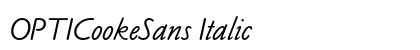 OPTICookeSans Italic Preview
