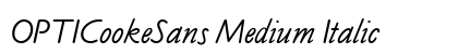 OPTICookeSans Medium Italic Preview