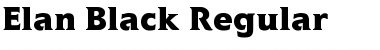 Elan Black Regular Font