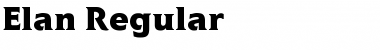 Elan Regular Font