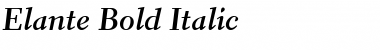 Elante Bold Italic Font