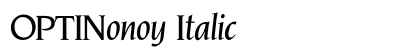 OPTINonoy Italic preview