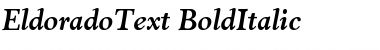 EldoradoText ItalicBold Font