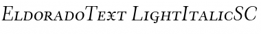 EldoradoText Italic Font EldoradoText Italic Font