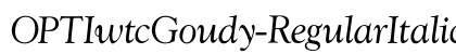 OPTIwtcGoudy-RegularItalic Italic preview
