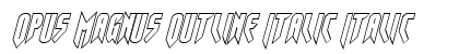 Opus Magnus Outline Italic Italic preview