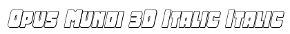 Opus Mundi 3D Italic Italic preview