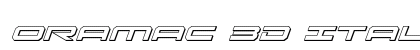 Oramac 3D Italic Italic preview