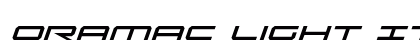 Oramac Light Italic Light Italic preview