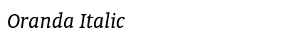 Oranda Italic Preview