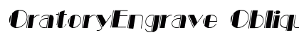 OratoryEngrave Oblique preview