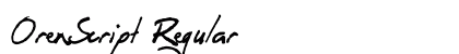 OrenScript Regular preview