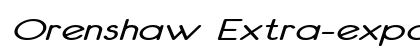 Orenshaw Extra-expanded Italic preview