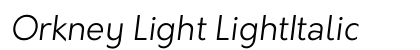 Orkney Light LightItalic preview