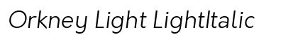 Orkney Light LightItalic preview