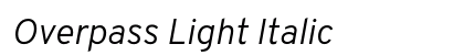 Overpass Light Italic Preview