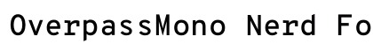 OverpassMono Nerd Font Bold preview