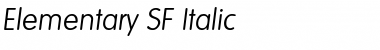 Elementary SF Italic Font
