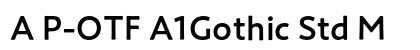 A P-OTF A1Gothic Std M preview