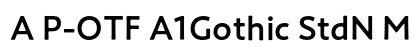 A P-OTF A1Gothic StdN M preview