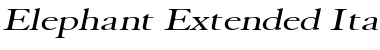 Elephant Extended Italic Font