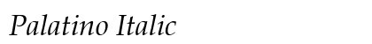 Palatino Italic Preview