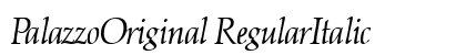 PalazzoOriginal RegularItalic preview