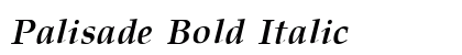 Palisade Bold Italic Preview
