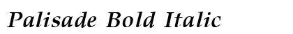 Palisade Bold Italic Preview