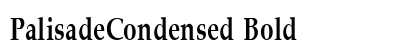 PalisadeCondensed Bold Preview