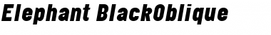 Elephant Black Italic Font