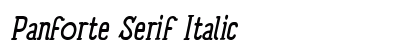 Panforte Serif Italic Preview