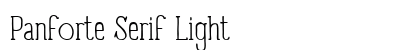 Panforte Serif Light Preview