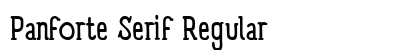 Panforte Serif Regular Preview