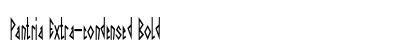 Pantria Extra-condensed Bold Preview