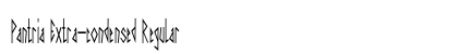 Pantria Extra-condensed Regular Preview