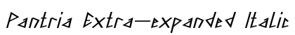 Pantria Extra-expanded Italic preview