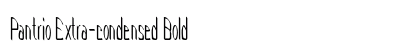 Pantrio Extra-condensed Bold Preview