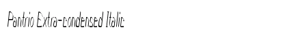 Pantrio Extra-condensed Italic Preview
